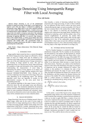 Image Denoising Using Interquartile Range Filter with Local Averaging