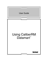 CaliberRM Datamart User Guide - Borland Technical Publications