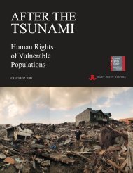 After the Tsunami: Human Rights of Vulnerable ... - East-West Center