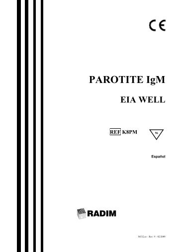 PAROTITE IgM EIA WELL REF K8PM - Radim S.p.A.