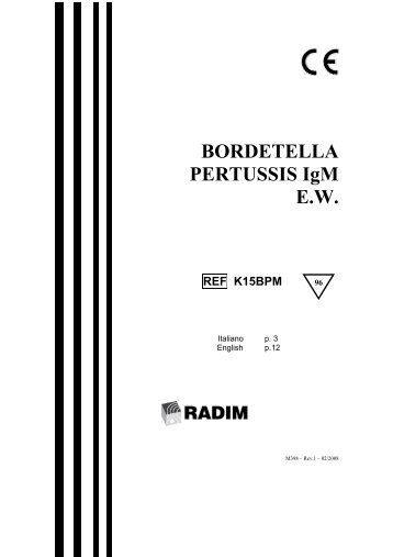 BORDETELLA PERTUSSIS IgM EW REF K15BPM - Radim S.p.A.