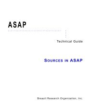 SOURCES IN ASAP - Breault Research Organization, Inc.