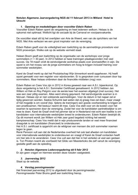 ALV notulen 11 febr 2013.pdf - Nederlands Gilde van Sommeliers