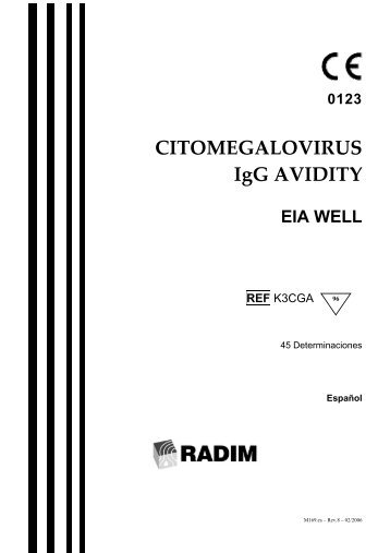 0123 CITOMEGALOVIRUS IgG AVIDITY EIA WELL ... - Radim S.p.A.