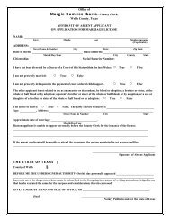 Affidavit of Absent Applicant On Application for ... - Webb County