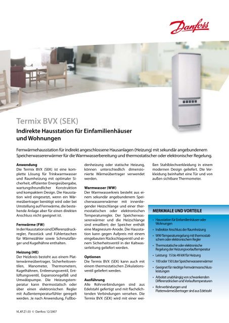 Termix BVX (SEK) - Danfoss GmbH