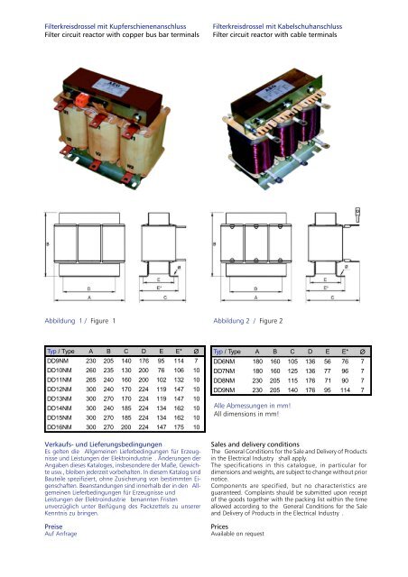 Filter Circuit Reactors - AEG Industrial Engineering