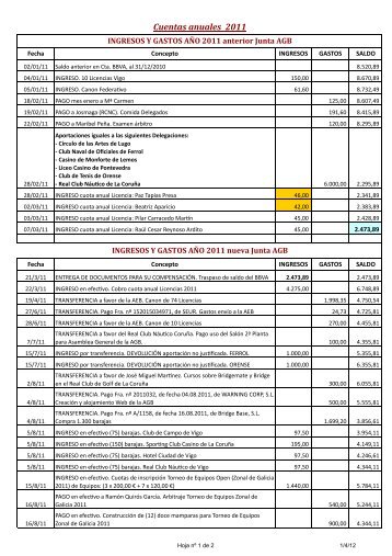 Cuentas anuales 2011 - AG Bridge