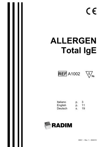 ALLERGEN Total IgE REF - Radim S.p.A.