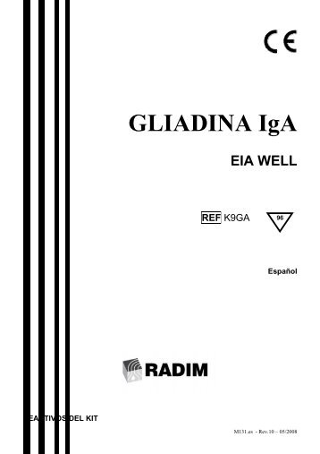 GLIADINA IgA EIA  WELL REF - Radim S.p.A.