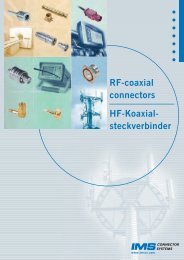 RF-coaxial connectors HF-Koaxial - IMS Connector Systems