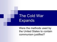 Chapter 39 The Cold War Expands