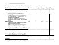 Part 2 evaluation matrix - University of Nevada, Reno