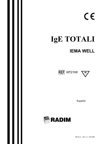 IgE TOTALI IEMA WELL REF - Radim S.p.A.