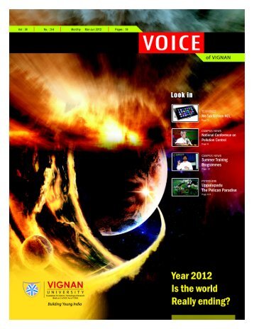 Voice of March-June 2012 - Vignan University