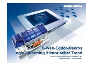 S-Web-Editor-Makros Login / Alarming /Historischer ... - Saia-Burgess