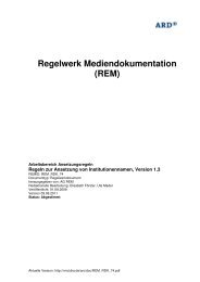 Regelwerk Mediendokumentation (REM) - Regelwerk ...