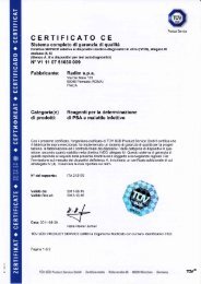 CERTIFICATO CE - Radim S.p.A.