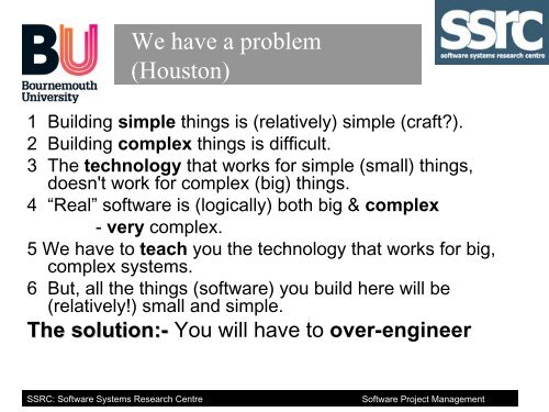 Software Project Management: - School of Design, Engineering, and ...