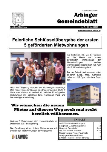 Nr. 7, Juni 2007 - Gemeinde Arbing