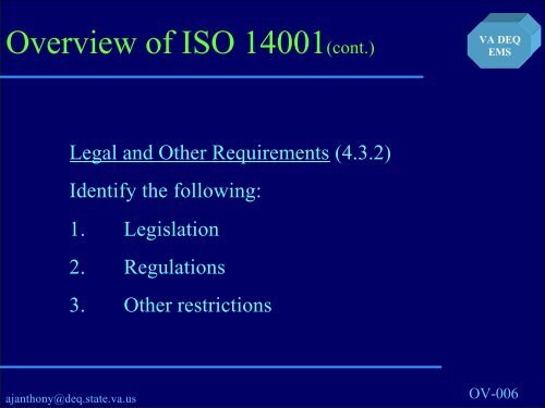 Introduction To ISO 14001