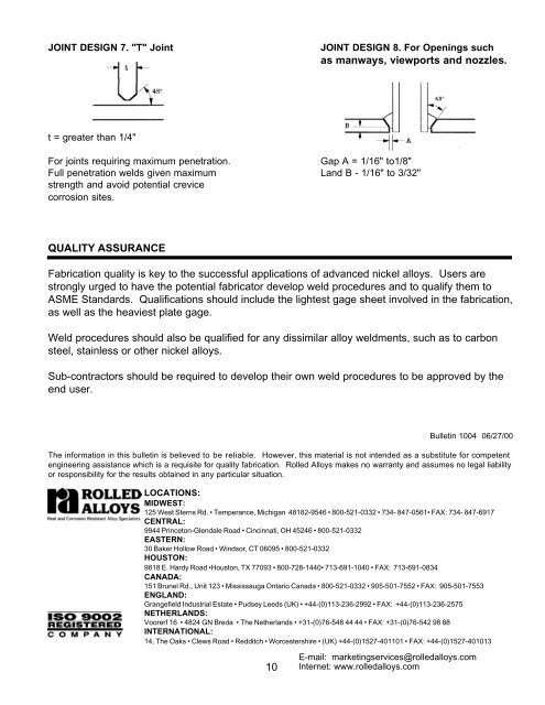 AL-6XN Alloy Fabrication Manual [Corrosion ... - Rolled Alloys