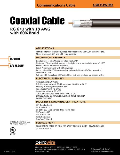 Service Entrance Cable - Cerro Wire and Cable Company