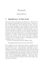 Foreword to Foundations of Constructive Analysis - Michael ...