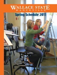 Spring Schedule 2011 - Wallace State Community College