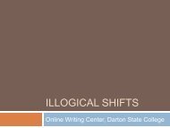 Illogical shifts - Darton College