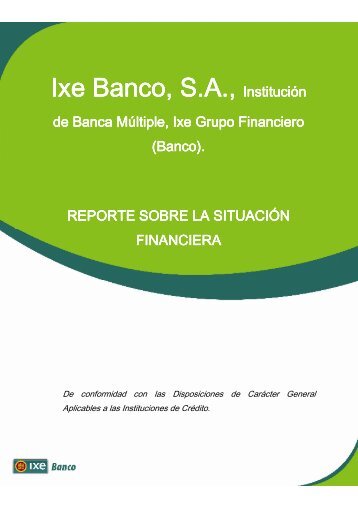 Notas a los Estados Financieros - Ixe