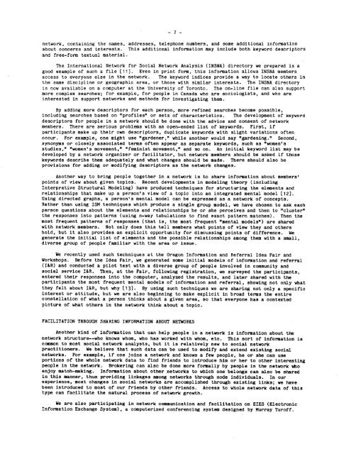 (1978). On Facilitating Networks for Social Change ... - INSNA