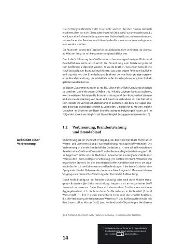 1.2 Verbrennung, Brandentstehung und Brandablauf