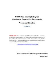 NOAA Data Sharing Policy for Grants and Cooperative Agreements ...