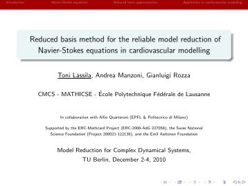 Reduced basis method for the reliable model reduction ... - TU Berlin