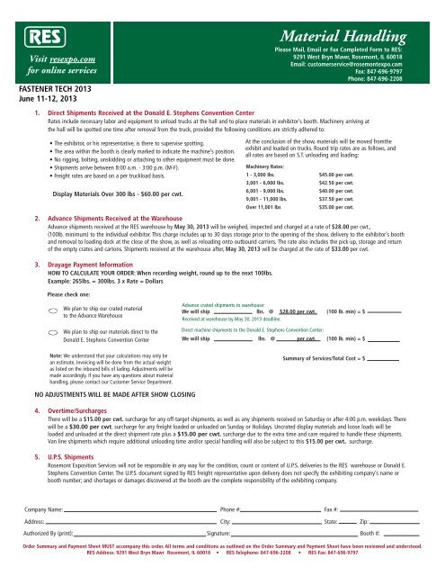 Exhibitor Services Manual - Fastener Technology International