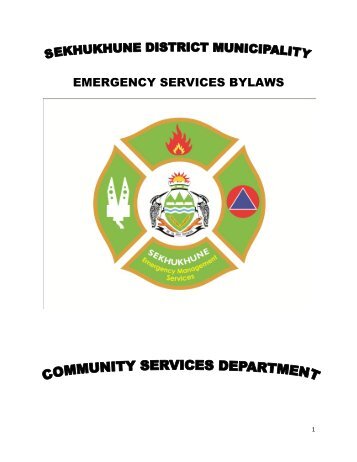 EMERGENCY SERVICES BYLAWS - Sekhukhune District Municipality