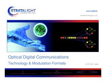 Optical Communications Technology and Modulation Formats 16 ...
