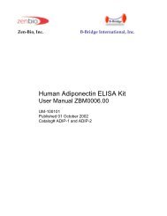 Human Adiponectin ELISA Kit User Manual (ADIP-1 - Zen-Bio Inc.