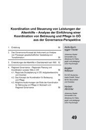 Koordination und Steuerung von Leistungen der Altenhilfe ...