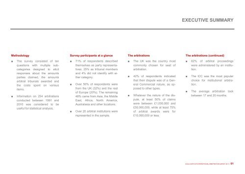 CIArb Costs of International Arbitration Survey 2011