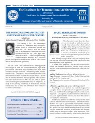 The Institute for Transnational Arbitration - The Center for American ...