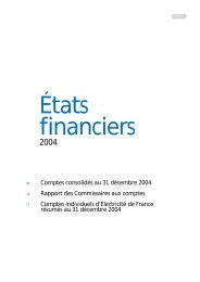 Les comptes consolidés au 31/12/2004 - EDF