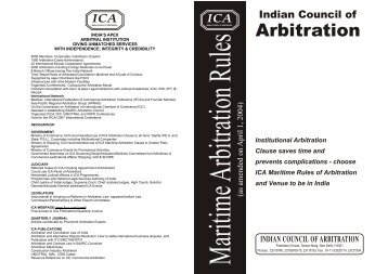 rules of maritime arbitration - Indian Council of Arbitration