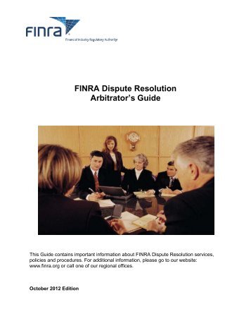 DR Arbitrator's Guide - finra