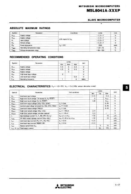 mitsubishi - Al Kossow's Bitsavers