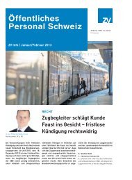 Ausgabe 1/2 - Zentralverband Ãffentliches Personal Schweiz