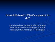 School Refusal : What's a parent to do?