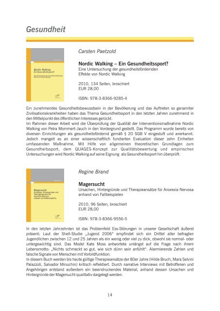 Diplomica Verlag - Publikationen 2010/2011