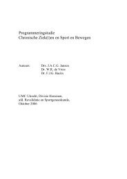 Programmeringstudie Chronische Ziek(t)en en Sport en Bewegen